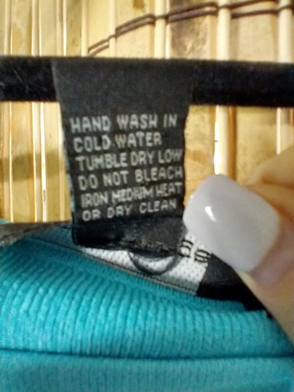 Cable & Gauge Turquoise Blue Boat Neck Fine Knit Top - Picture 3 of 4